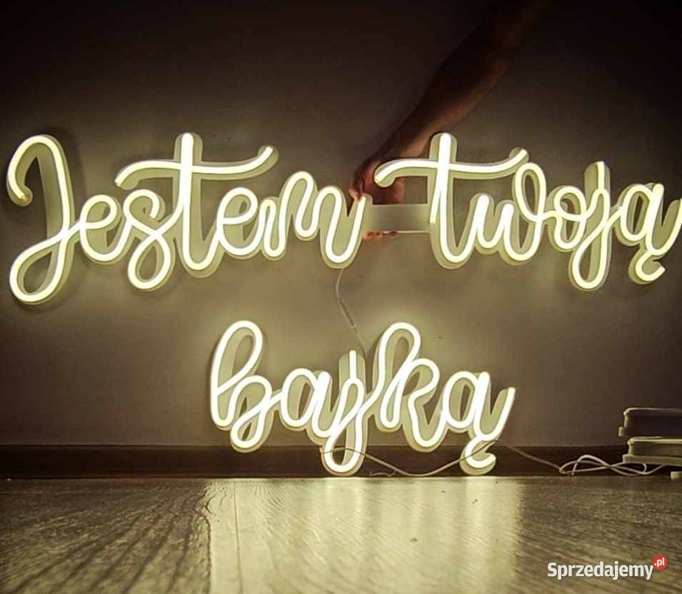Napis led Neon Jestem Twoją Bajką Ledon LOVE Deszczno
