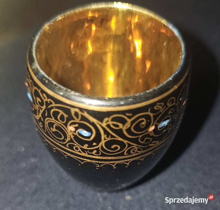 Kieliszki Pozłacane z turkusami i rubinami Katowice sprzedam
