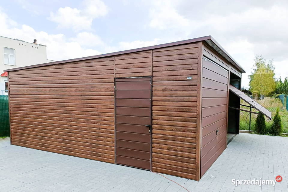 GARAŻ BLASZANY 6m x 58m 2X BRAMA UCHYLNA DRZWI Łapanów sprzedam