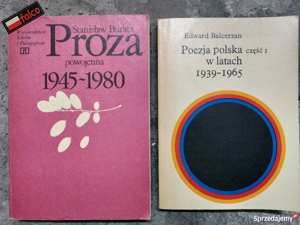 2x Książki Burkot Proza powojenna Balcerzan Poezja polska