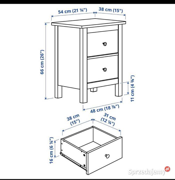 Sprzedam szafki nocne Hemnes Ikea zachodniopomorskie Goleniów sprzedam
