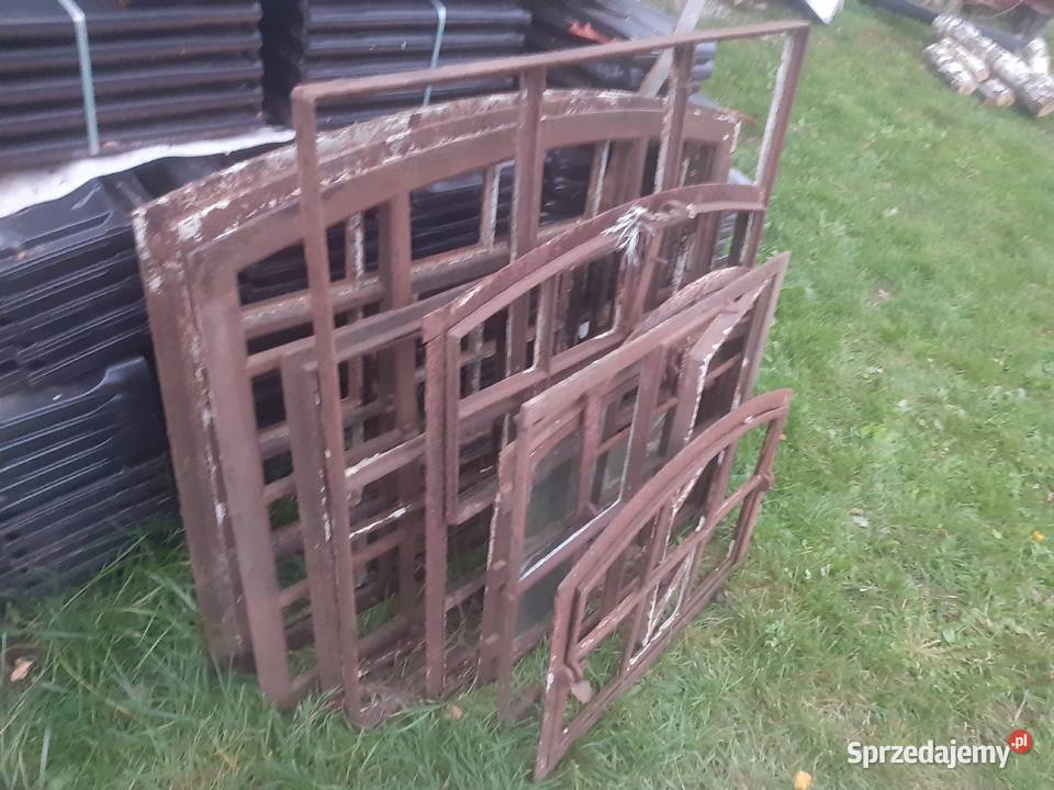 Okna zeliwne duze vintage Antyki, Sztuka, Kolekcje Brusy