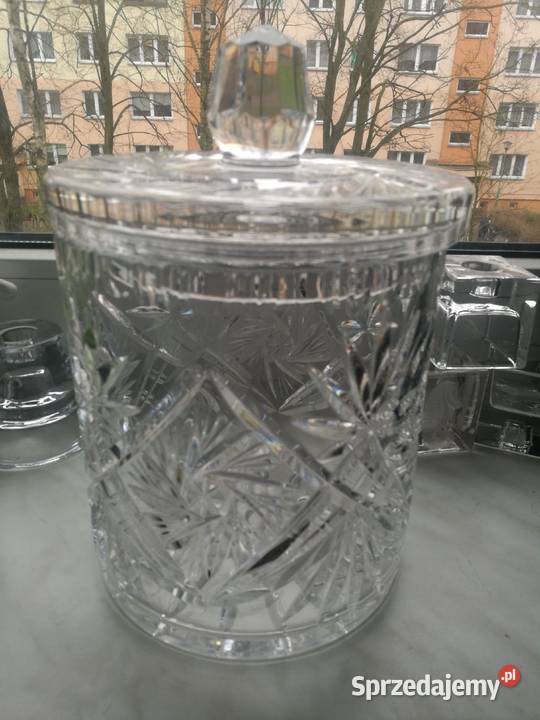 Duża bomboniera pojemnik kryształ prl Choszczno