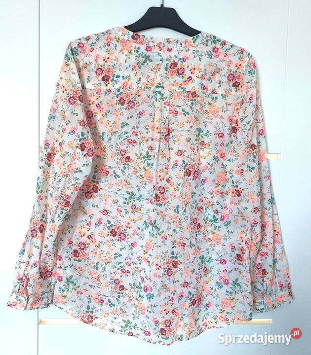 Bluzka biała kwiaty L 40 MarksSpencer MS wiskoza Warszawa