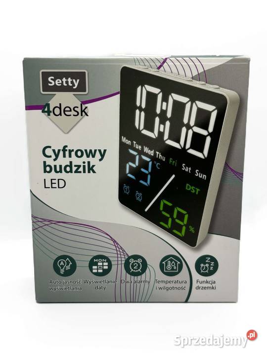 Budzik LED Cyfrowy Setty 4Desk Elbląg