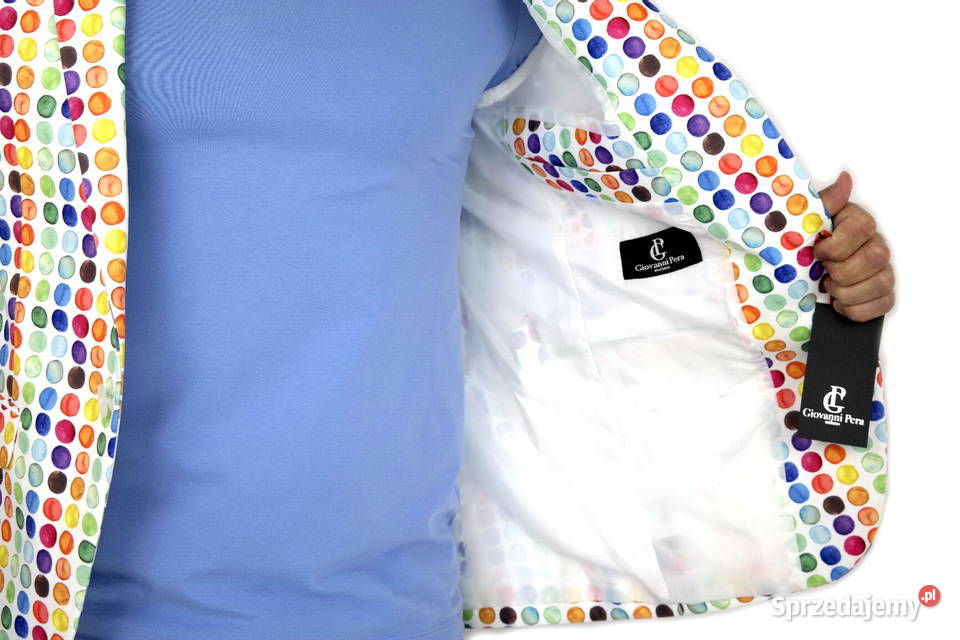 GIOVANNI PERA Marynarka męska D001 grochy różne wielkopolskie Ostrów Wielkopolski sprzedam