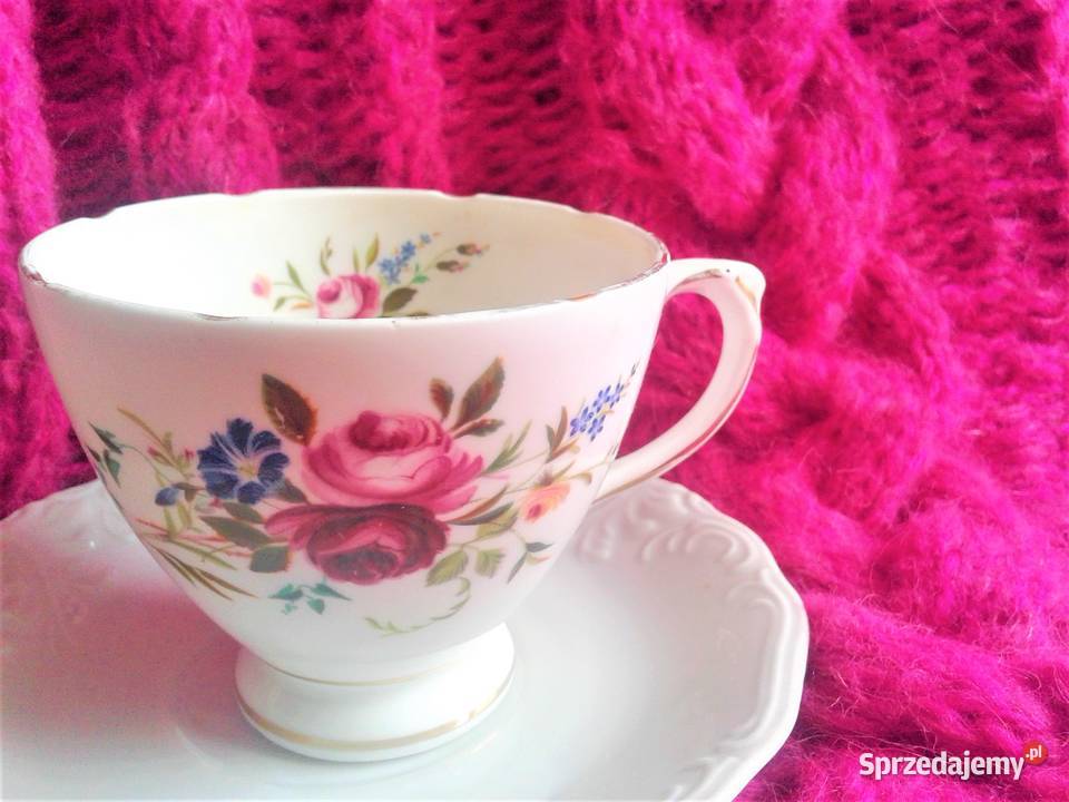 Sweter z alpaki z warkoczami fuksja Swetry i golfy Katowice