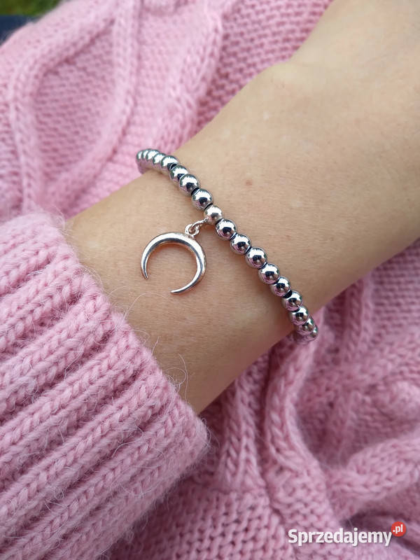 Bransoletka z Hematyu 4mm z półksiężycem świętokrzyskie Kielce sprzedam