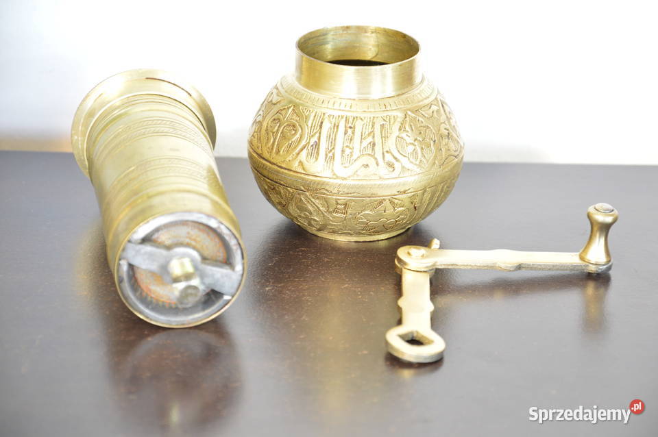 mosiężny ręczny MŁYNEK do kawy stary Jastrzębie-Zdrój