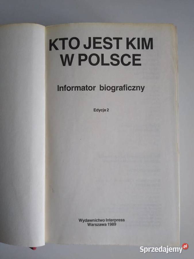 Kto Jest Kim W Polsce Informator biograficzny Gdańsk sprzedam