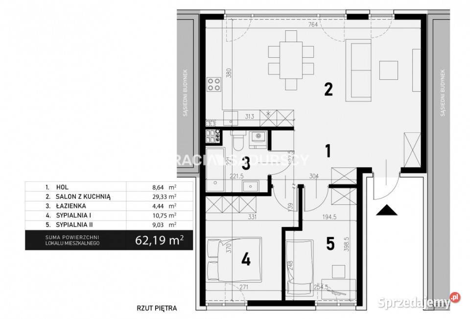Sprzedaż mieszkania Kraków Jasnogórska 6219m2 3