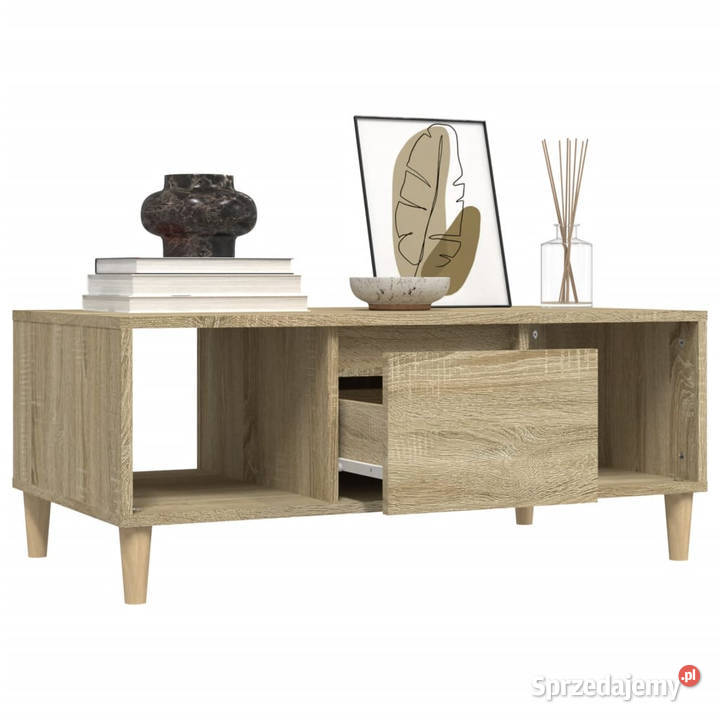 Stolik kawowy dąb sonoma 90x50x365 materiał