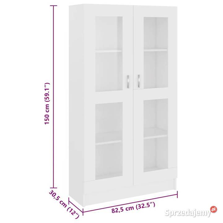 vidaXL Witryna biała materiał drewnopochodny