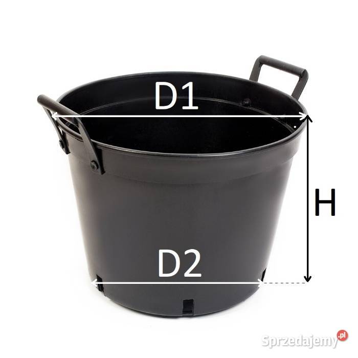 Doniczki produkcyjne 40 L z uchwytami mocne małopolskie Oświęcim sprzedam