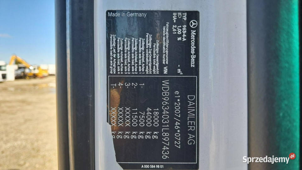 Mercedes Actros Poleasingowe 12809cm3 Samochody ciężarowe Komorniki