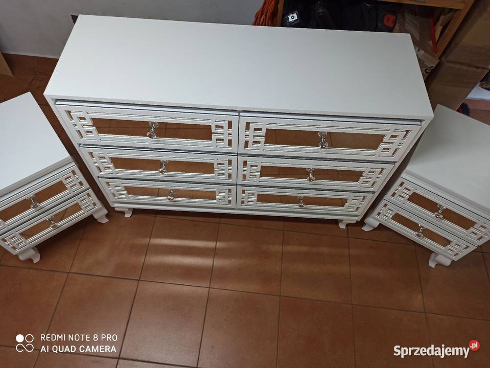 Zestaw Komoda 1202 szafki nocne 40x35 Glamour Nowy Sącz
