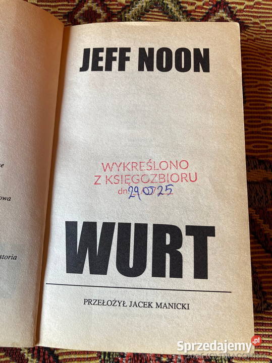 Jeff Noon Wurt werid MAG Kraków
