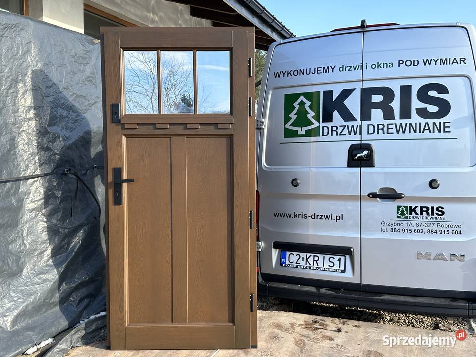 Drzwi zewnętrzne RĘKI drewniane CAŁA POLSKA na Grzybno