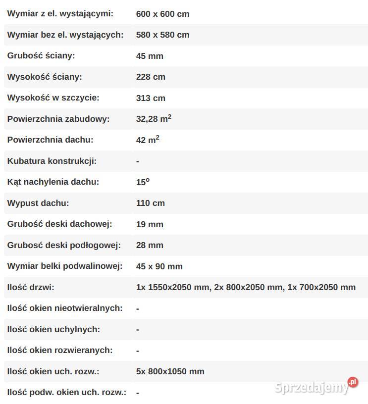 DREWNIANY DOMEK LETNISKOWY NELA 32 M2 Mrągowo