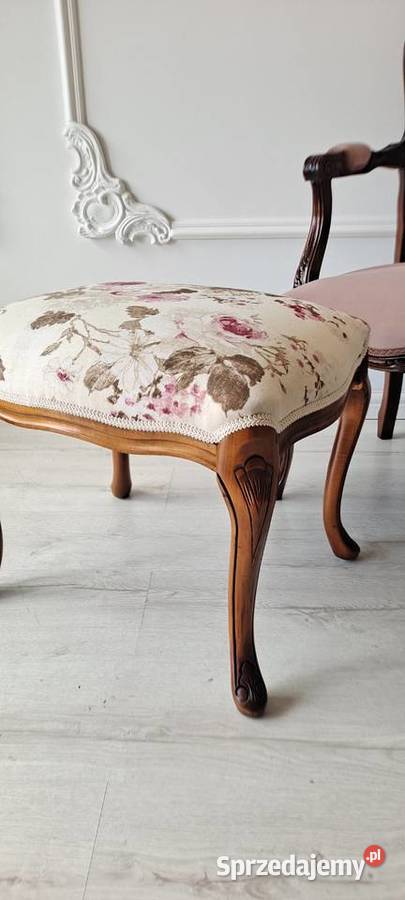 Stylowa pufa podnóżek stołek taboret angielska 44cm Szczecin sprzedam