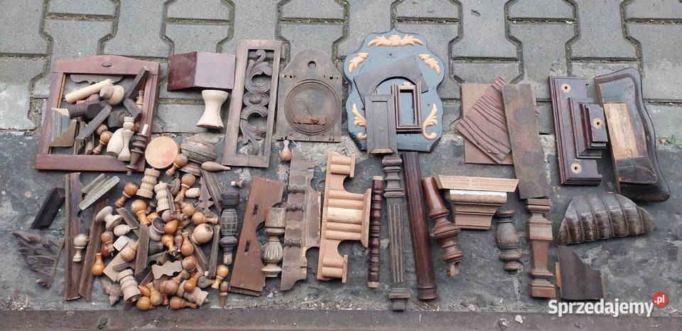 Drewniane elementy starych zegarów aplikacje pomorskie