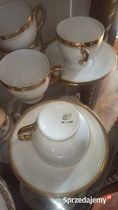 Filiżanka Czechoslovakia Biała porcelana Ze Gdańsk
