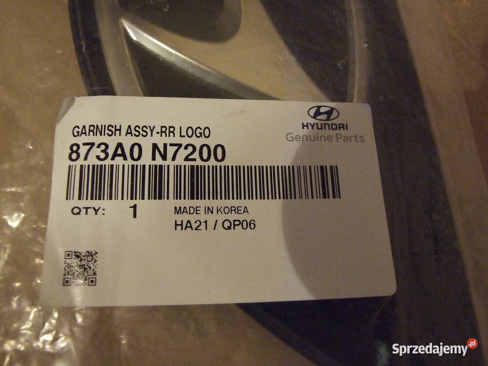 Znaczek emblemat Hyundai 873A0N7200 Pozostałe