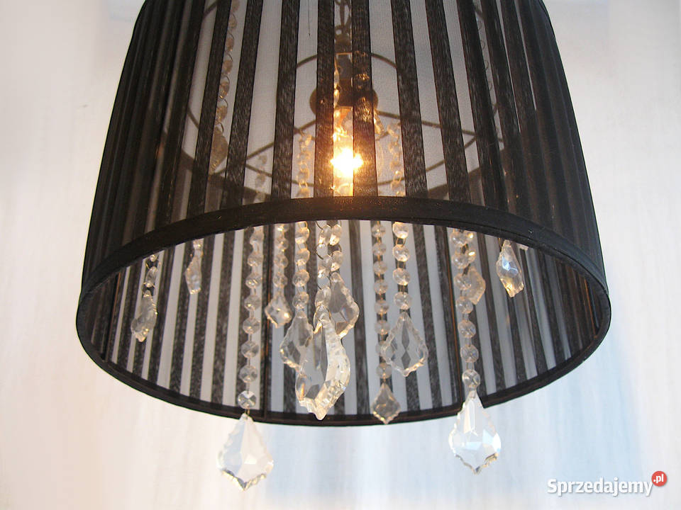 Lampa wisząca czarna kryształki Dom i Ogród Szczecinek