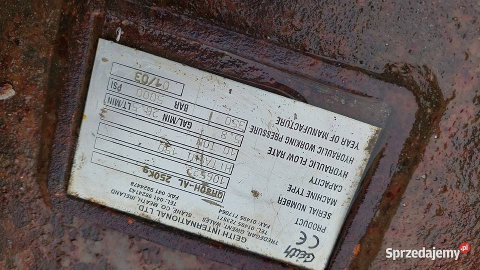 Szybkozłącze Geith hydrauliczne sworzeń 80mm Rok produkcji 2003 Sochaczew