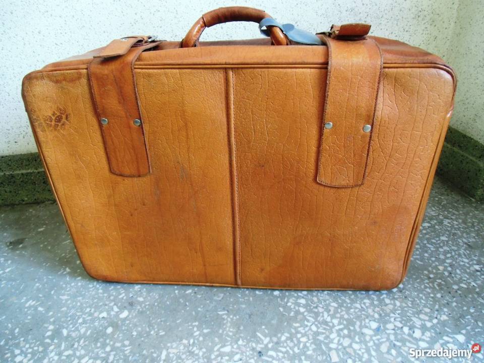 Pożądna skórzana walizka z czasów PRLszyk z Pozostałe