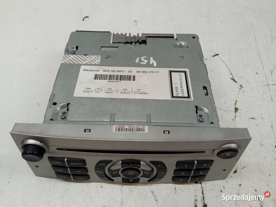 RADIO FABRYCZNE 9660647677 Peugeot 407 I