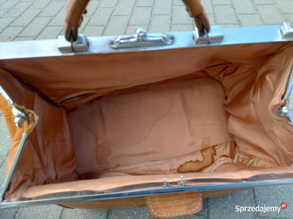 Stara torba lekarska skórzana skóra lata 60 70 pomorskie Gdynia