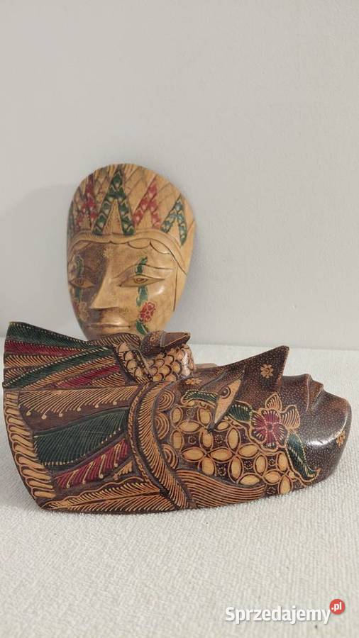 Drewniane maski z Bali Krzykawa