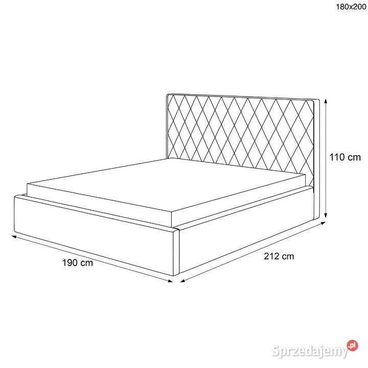 Łóżko tapicerowane z pojemnikiem Caro różne Tarchały Małe sprzedam