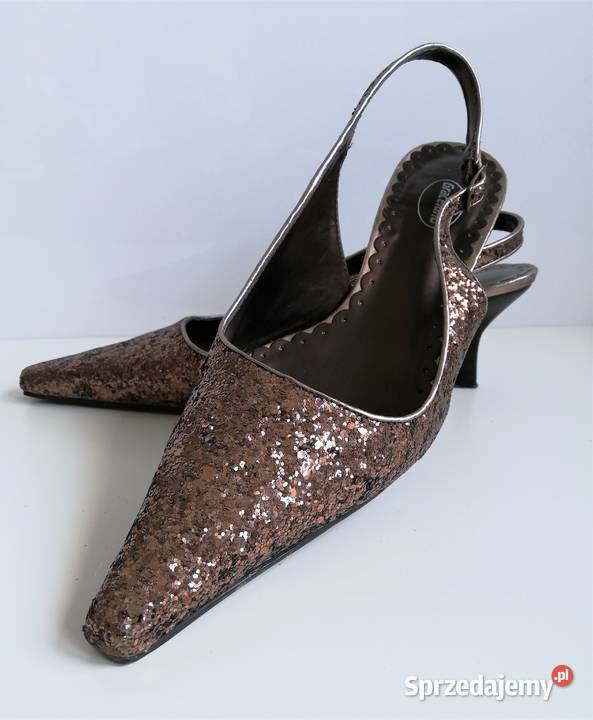 Brokatowe półbuty damskie Graceland w szpic z 28cm Katowice