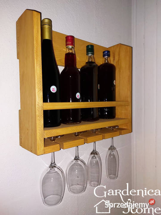 Półka ścienna drewniana na alkohol wino i Skierniewice sprzedam