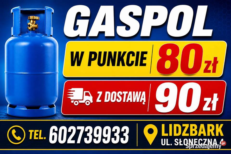 Butle z gazem 11 Gaspol pełna Lidzbark