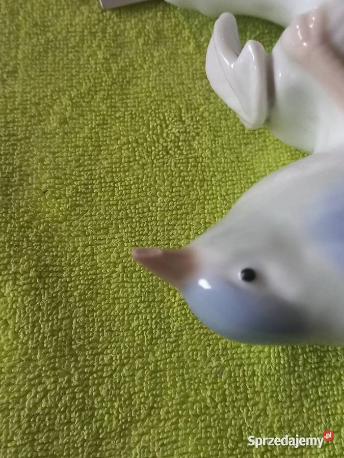 Figurka porcelanowa ptak Sikorka Toruń