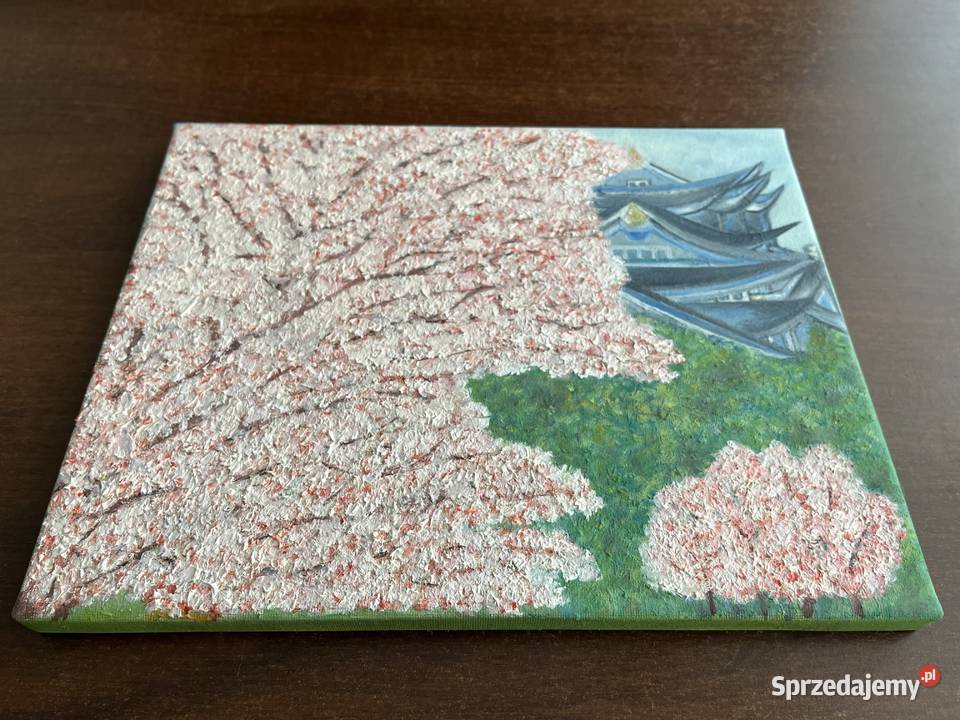 Obraz olejny 30x24 Japoński ogród Malarstwo