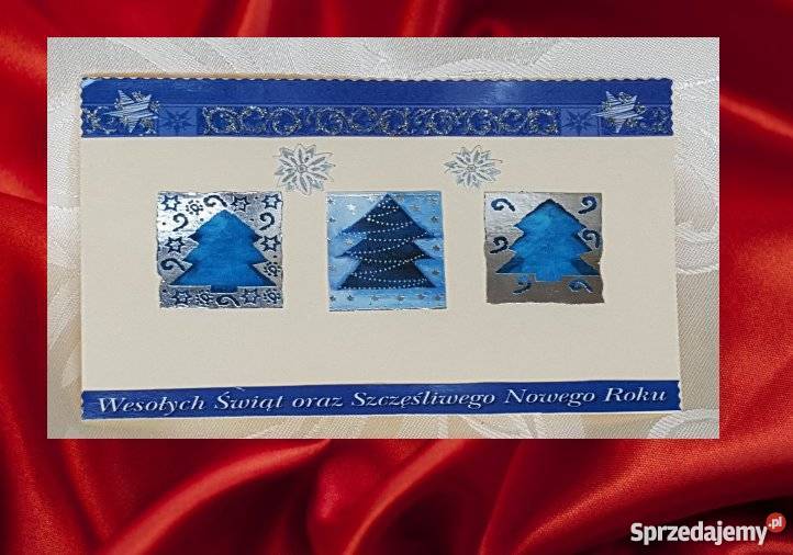 Kartki świąteczne własnoręcznie robione haft Bolesławiec