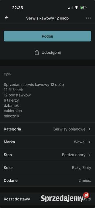 serwis kawowy biały