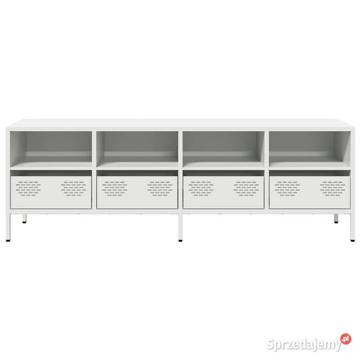 Szafka RTV biała 135x39x435 stal walcowana na