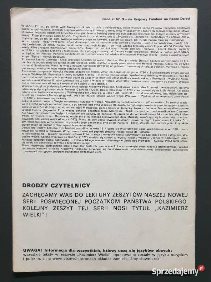 Władysław Łokietek komiks dwujęzyczny język