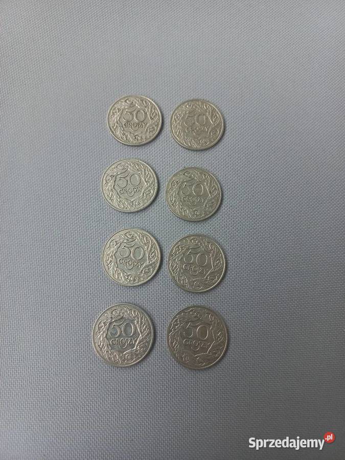 Stare Polskie monety 50 groszy Numizmatyka