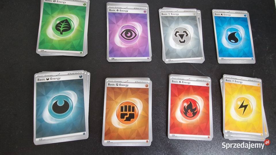 karty Pokemon energia 45 walczące mroczne Kraków