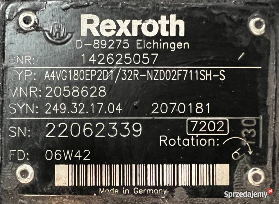 Rexroth A4VG180EP2D1 32R NZD02F711SH S