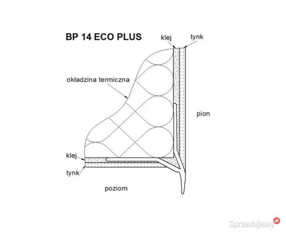 Listwa okapowa okapnikowa 25m PCV z siatką i małopolskie Myślenice