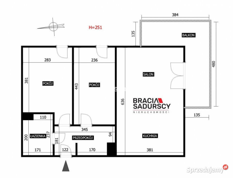 Mieszkanie Kraków 57m2 3 pokojowe sprzedam