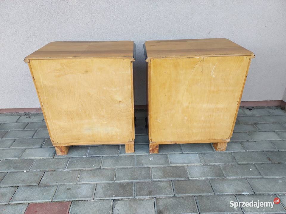 Stare szafki nocne nakastliki zestaw 2 orzech Tczew