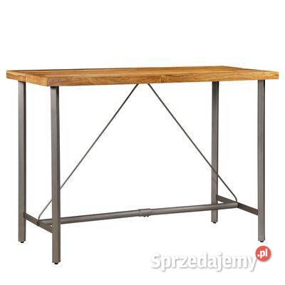 Stolik barowy lite drewno tekowe z odzysku 150 x